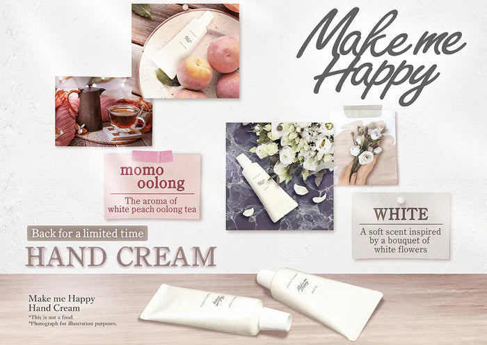 Make me Happy hand cream is being re-released for a limited time...🍑🌼