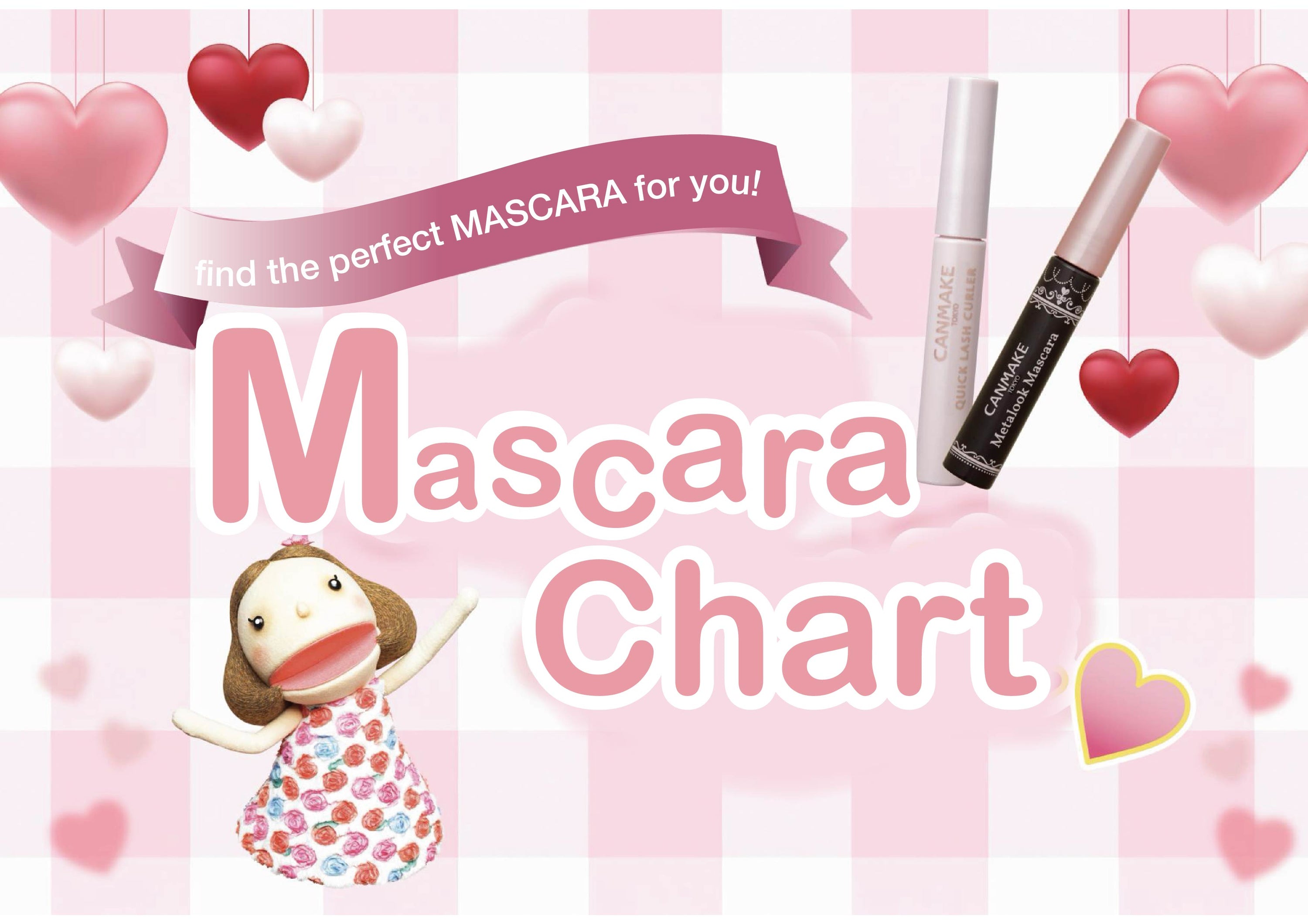 CANMAKE's mascara quick table ❤️ find the perfect MASCARA for you!